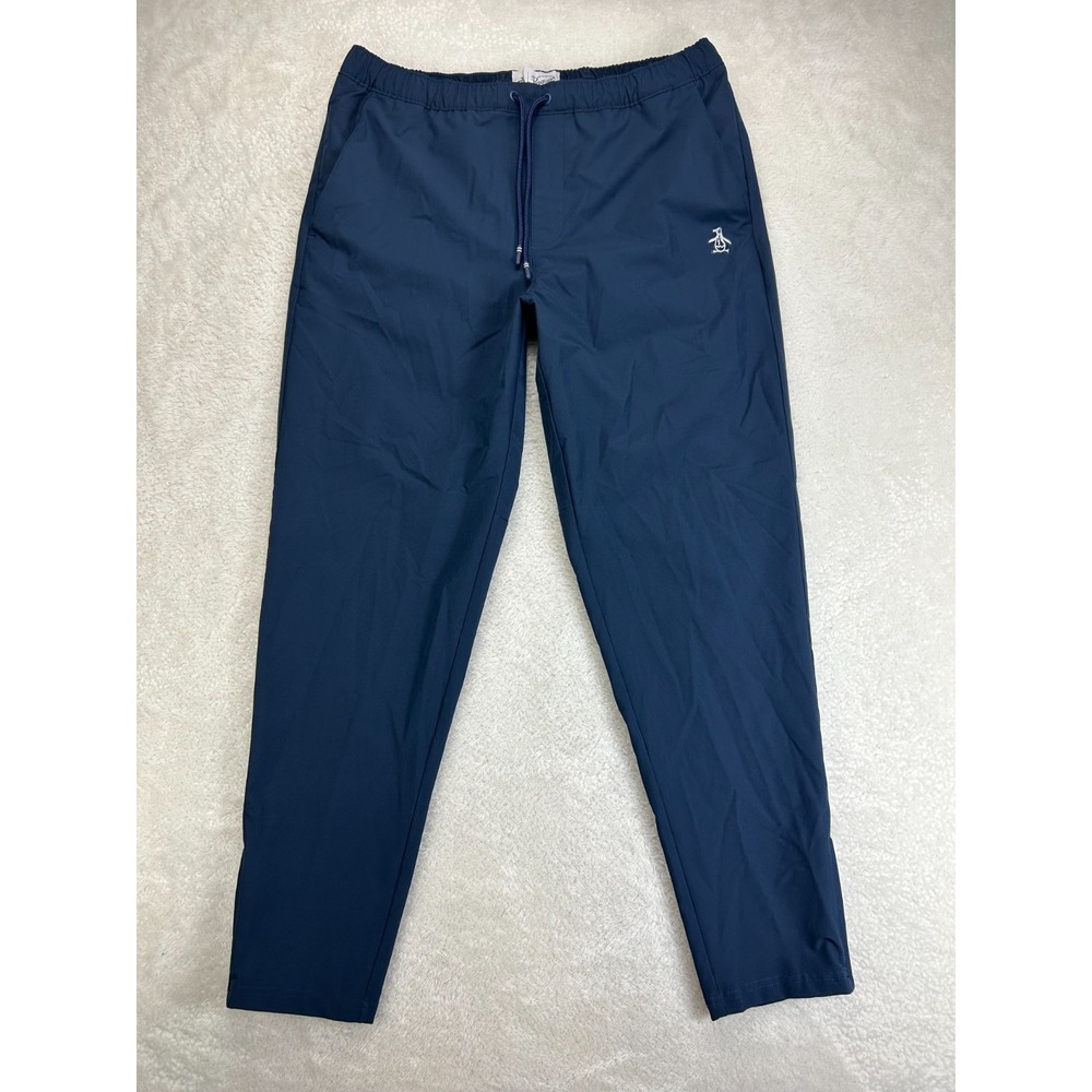 Original Penguin by Munsingwear Track Pants Mens M Blue Activewear Drawstring